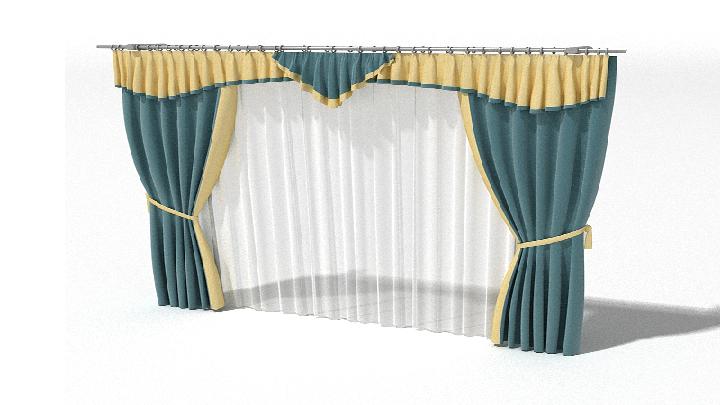 渲染模型_窗帘429