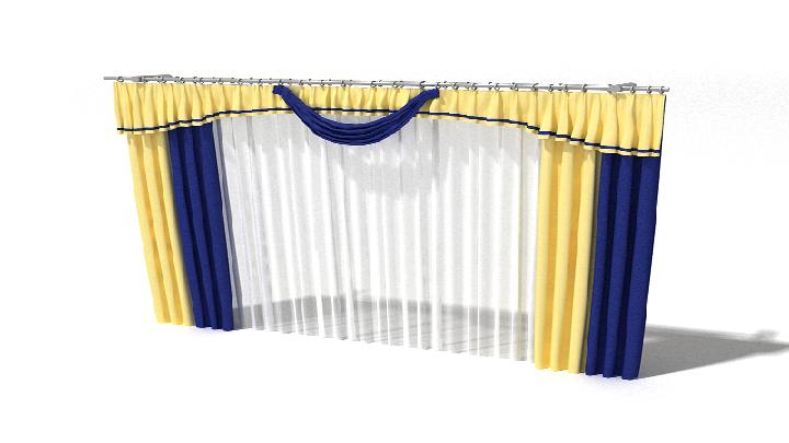 渲染模型_窗帘430