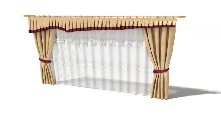 渲染模型_窗帘436