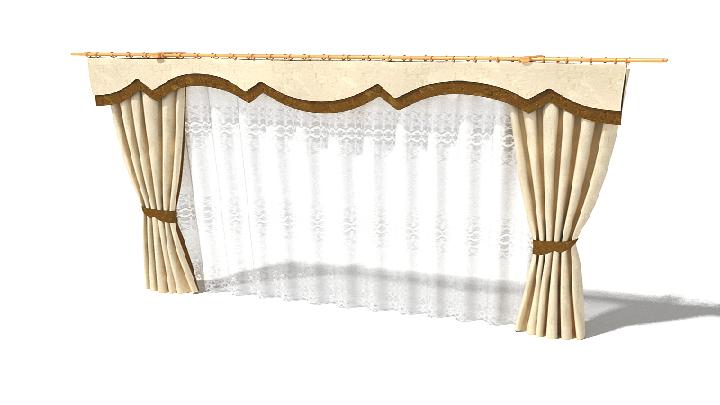 渲染模型_窗帘437