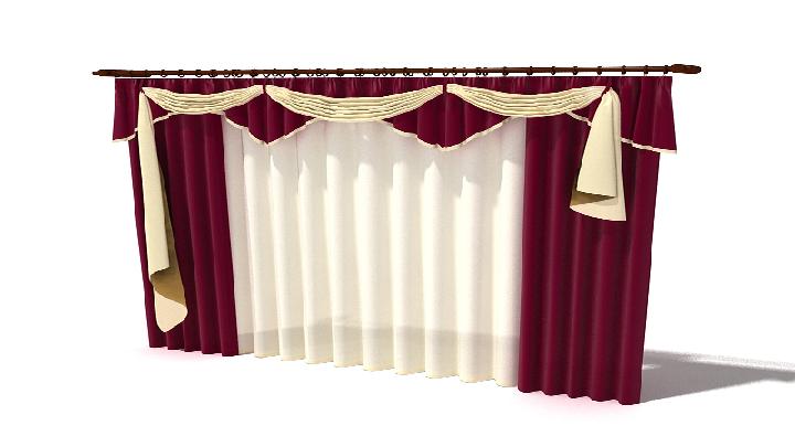 渲染模型_窗帘444