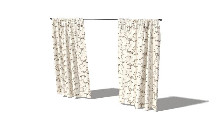 渲染模型_窗帘457