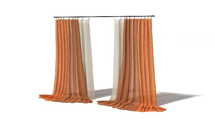 渲染模型_窗帘465