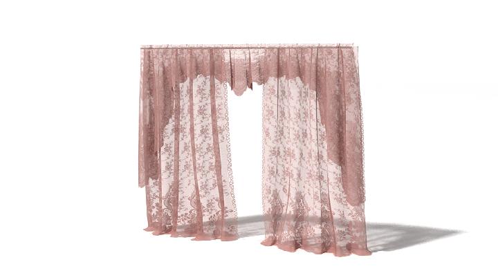 渲染模型_窗帘466