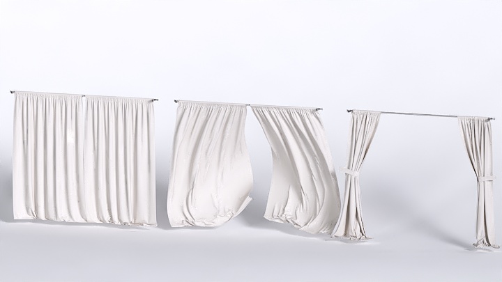 渲染模型_窗帘467