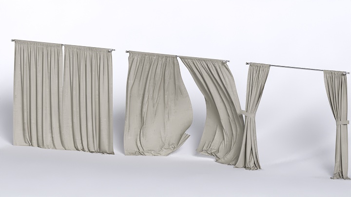 渲染模型_窗帘468