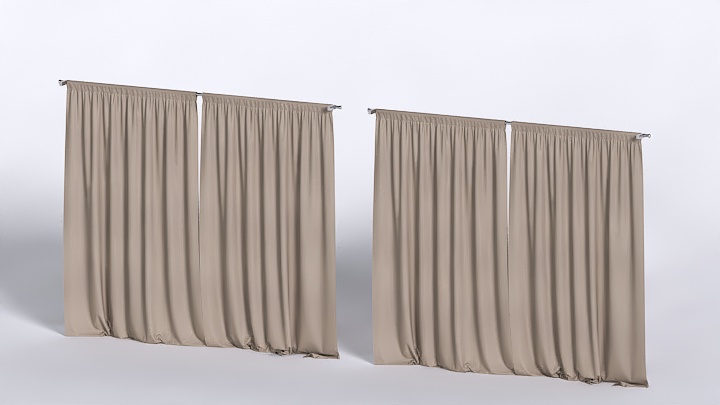 渲染模型_窗帘472