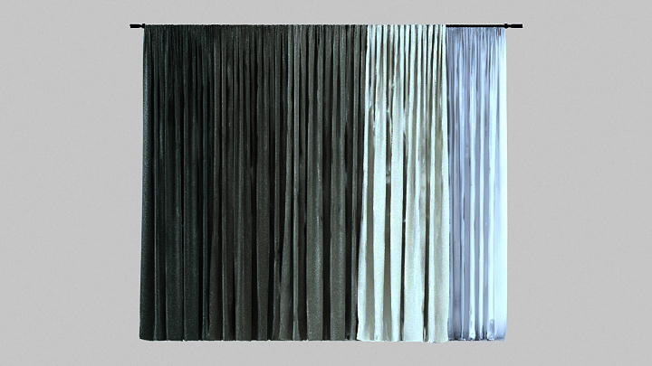 渲染模型_窗帘483