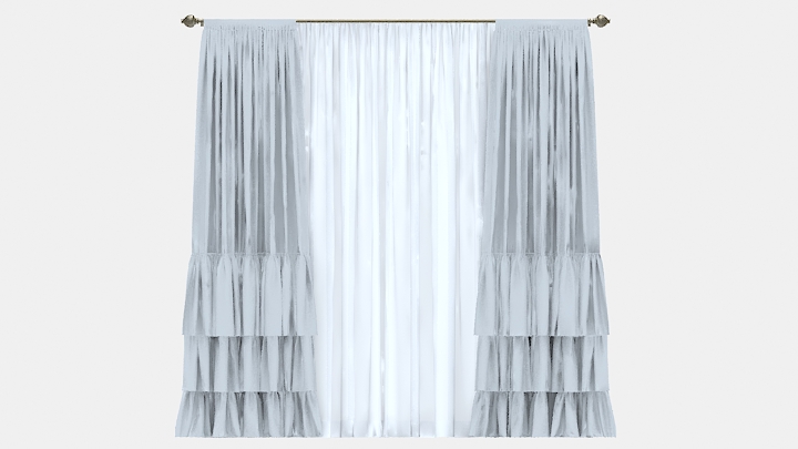 渲染模型_窗帘485