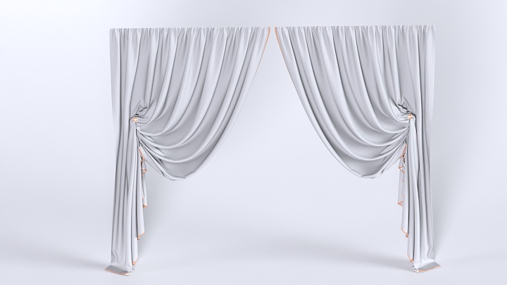 渲染模型_窗帘496