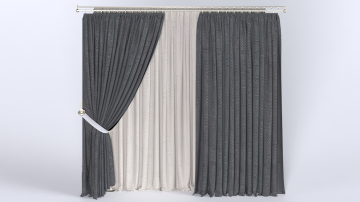 渲染模型_窗帘514