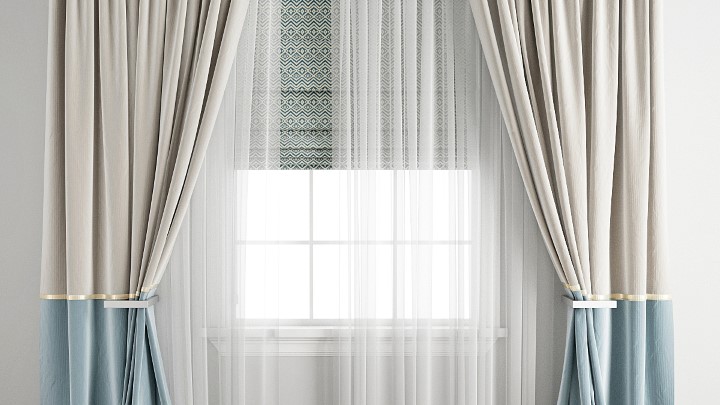 渲染模型_窗帘533