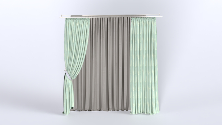 渲染模型_窗帘536