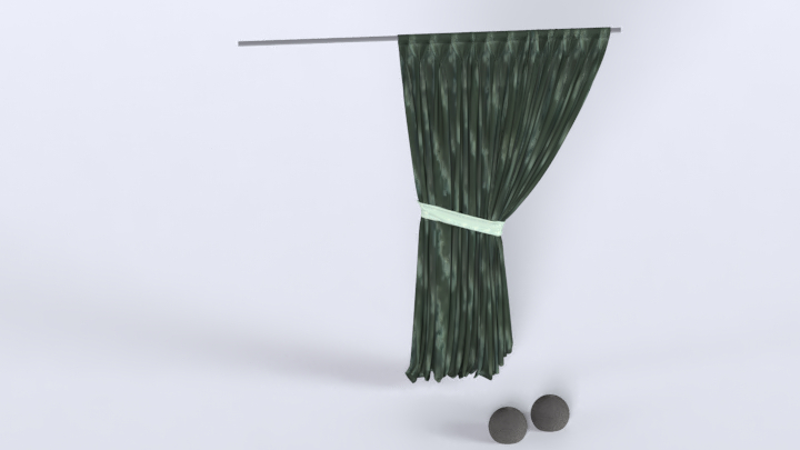 渲染模型_窗帘542