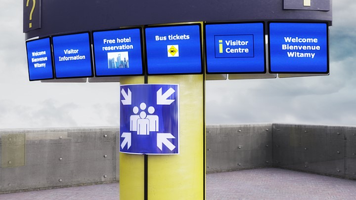 渲染模型_站台提示显示器001