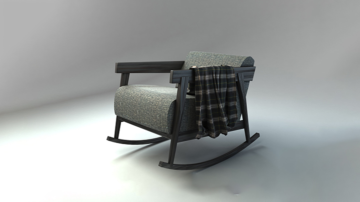 渲染模型_简约座椅005