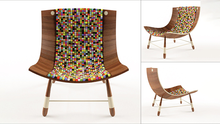 渲染模型_简约座椅037