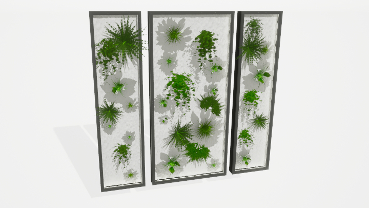 渲染模型_绿植墙饰002