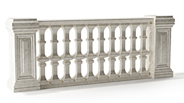 渲染模型_罗马栏杆004