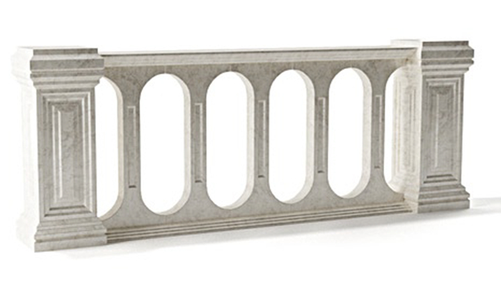 渲染模型_罗马栏杆005