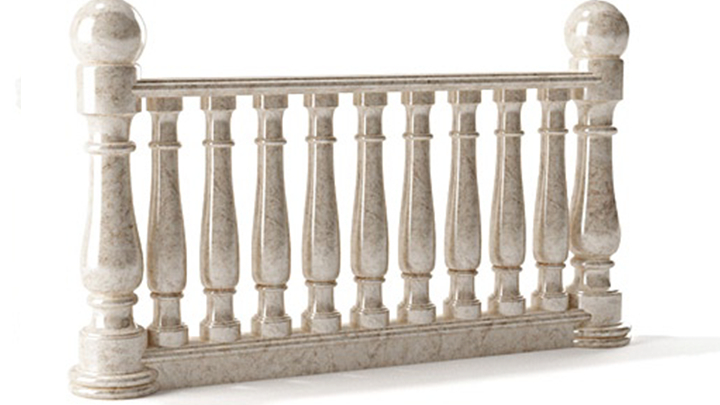 渲染模型_罗马栏杆006