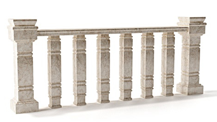 渲染模型_罗马栏杆008