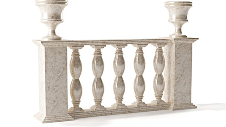 渲染模型_罗马栏杆009