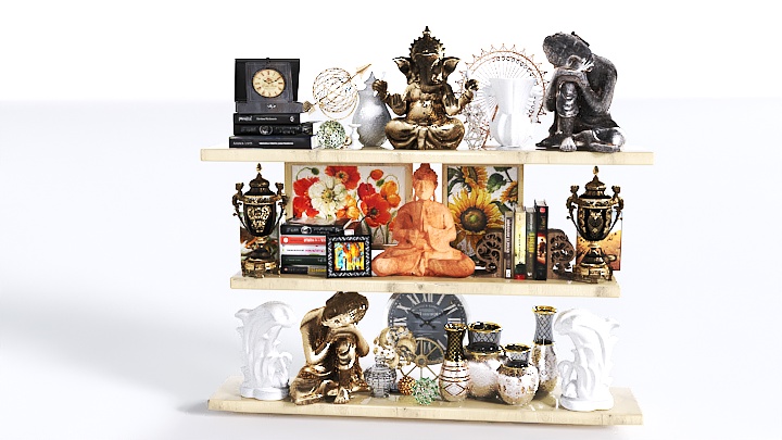 渲染模型_置物架131