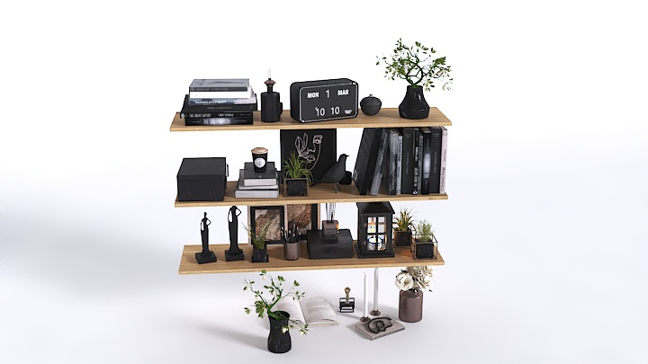 渲染模型_置物架136