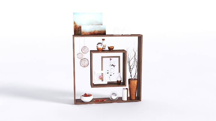 渲染模型_置物柜025