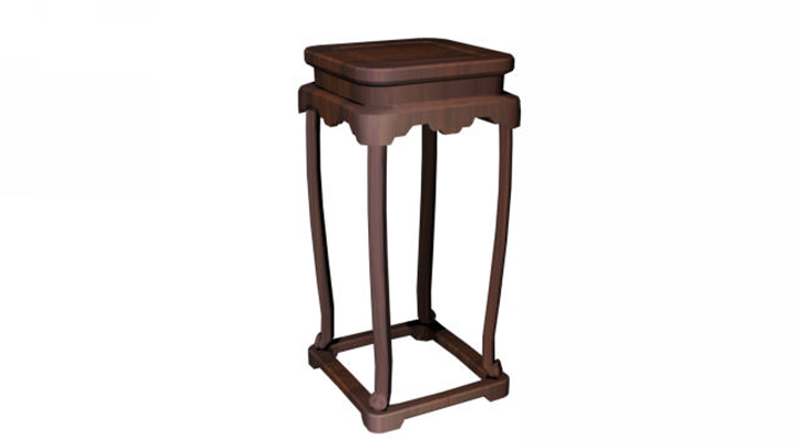 渲染模型_花几014