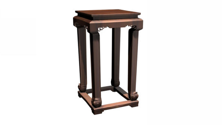 渲染模型_花几015