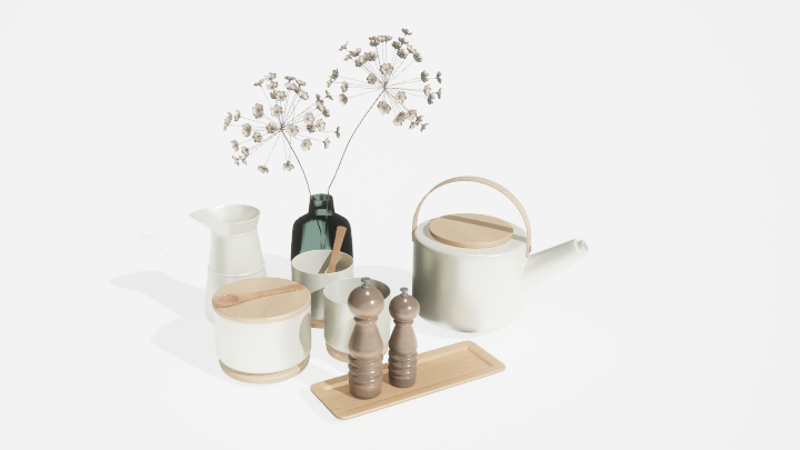 渲染模型_茶具装饰001