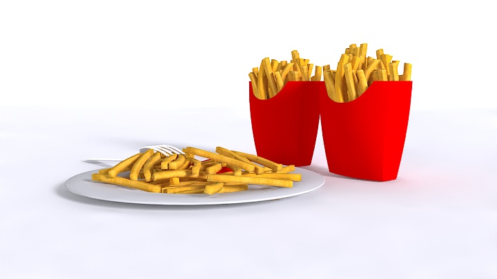 渲染模型_薯条002