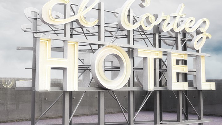 渲染模型_街道广告牌007