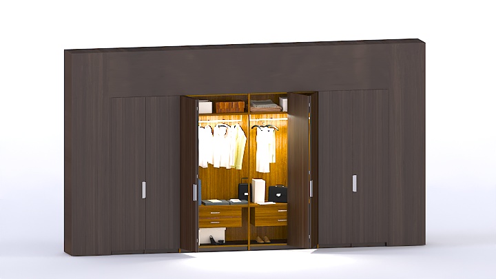 渲染模型_衣柜100