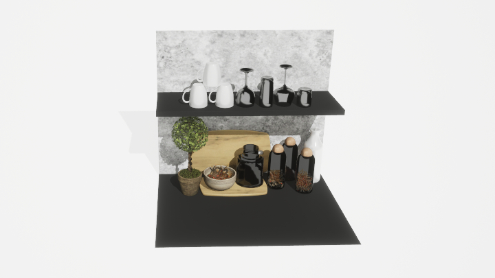 渲染模型_装饰架子011