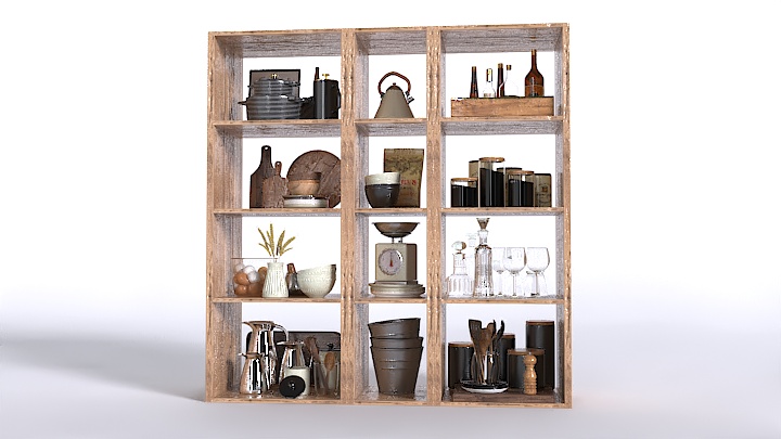 渲染模型_装饰柜017