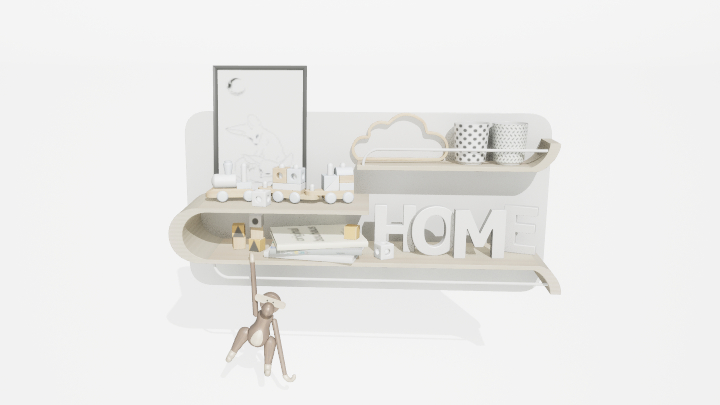 渲染模型_装饰柜子002