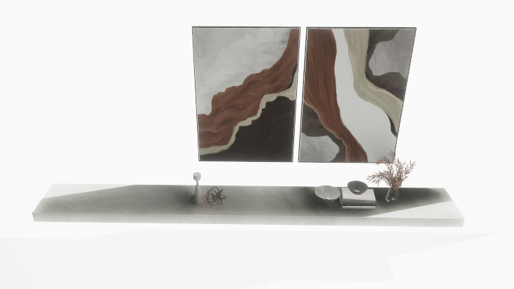 渲染模型_装饰画墙饰002