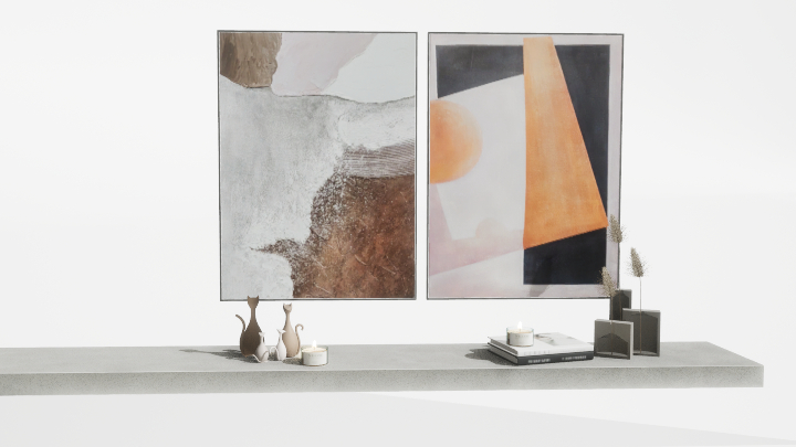 渲染模型_装饰画墙饰013