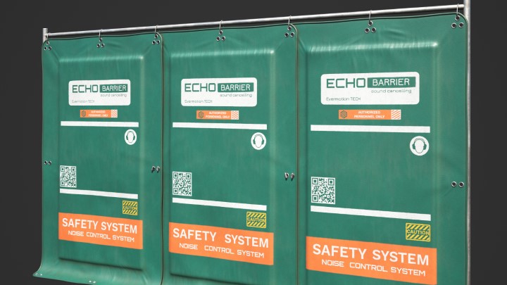 渲染模型_警示围栏003