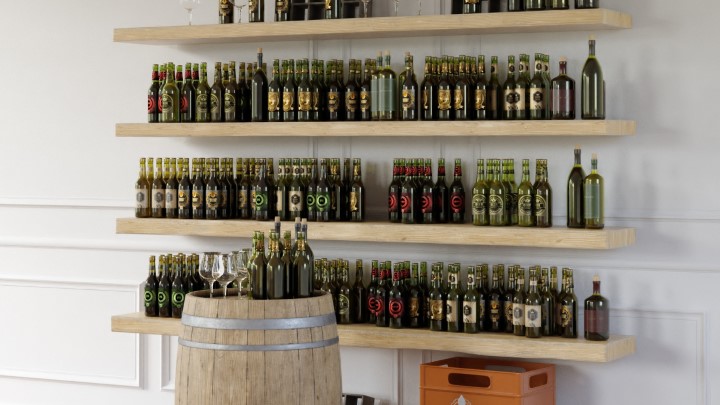 渲染模型_超市商品货柜012