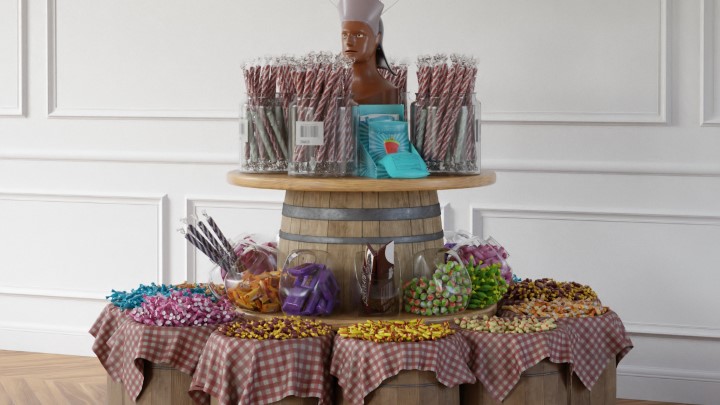 渲染模型_超市商品货柜020