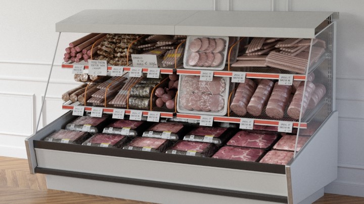 渲染模型_超市商品货柜034