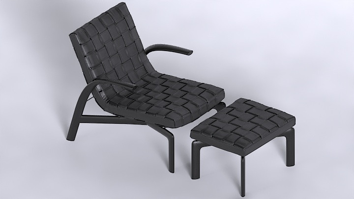 渲染模型_躺椅058