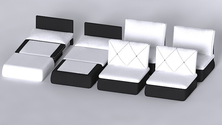 渲染模型_躺椅059