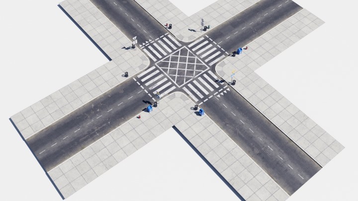 渲染模型_道路组件023