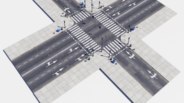 渲染模型_道路组件026