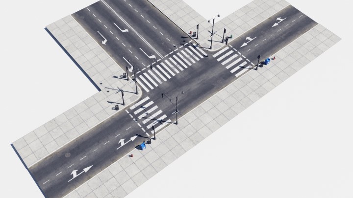 渲染模型_道路组件029